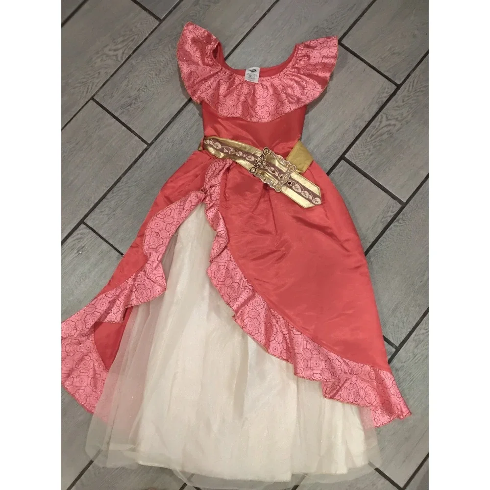 Disney Store Elena of Avalor Costume Dress Red Pink Gold Girls Size 7/8 130cm - Picture 2 of 6